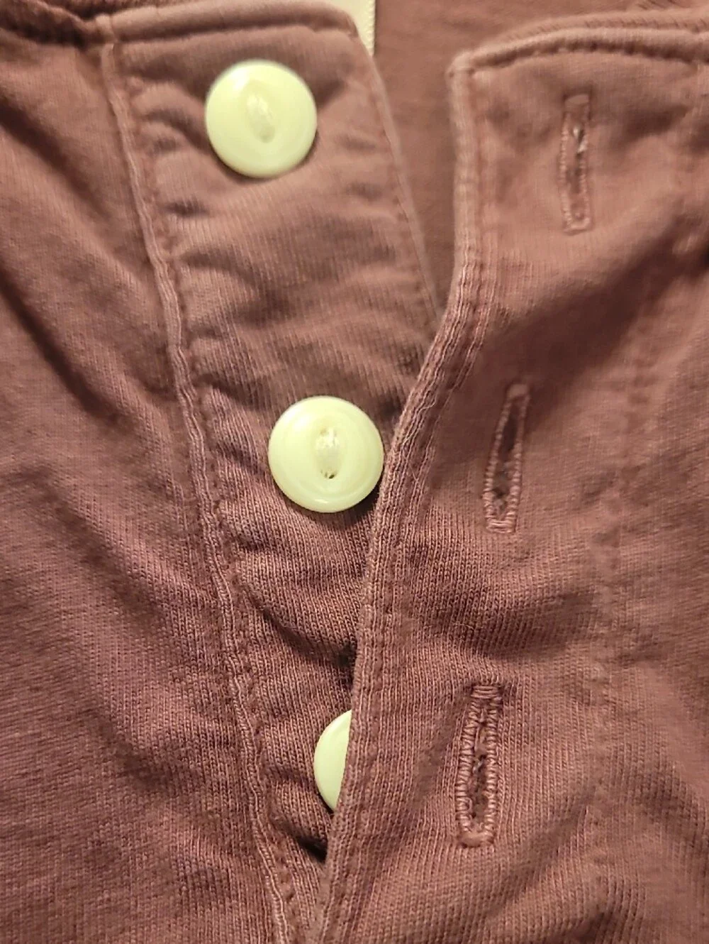 OshKosh B'gosh Long-Sleeve Henley Top - Mauve- 100% Cotton